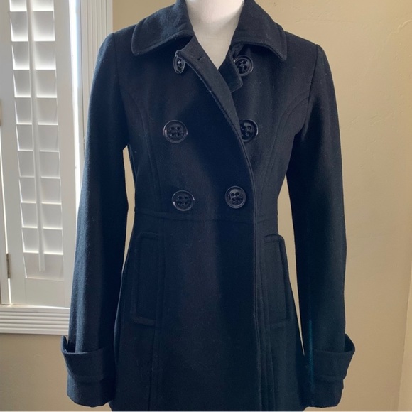 Black wool peat coat jacket - Picture 4 of 4